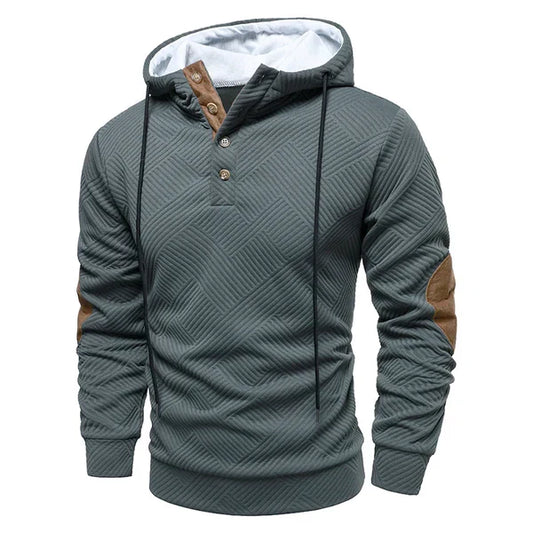 Heren Hoodie Warme Sweater met Knopen Comfortabel - StudioMarella