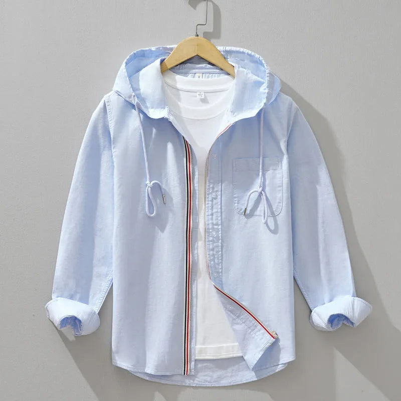 Linnen Hoodie Casual Heren Capuchon Trui Borstzak - StudioMarella