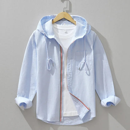 Linnen Hoodie Casual Heren Capuchon Trui Borstzak - StudioMarella