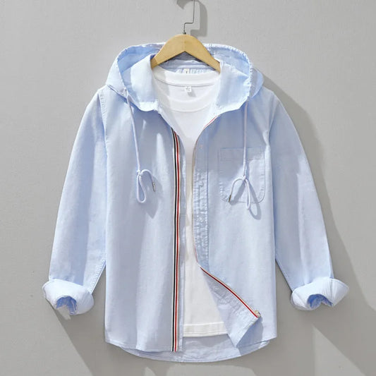 Linnen Hoodie Casual Heren Capuchon Trui Borstzak - StudioMarella