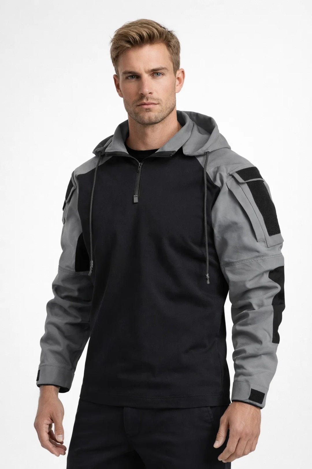 Hoodie Heren Tactical Half-Zip Capuchon Casual Kleding