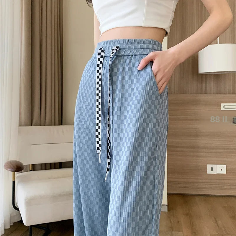Hoge Bell Bottom Jeans Wit IJsblauw Mode Broek - StudioMarella