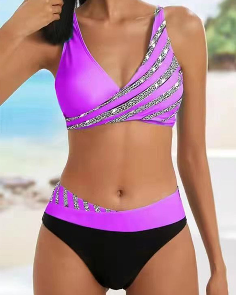 Dames Bikini Polyester Elastische Pasvorm