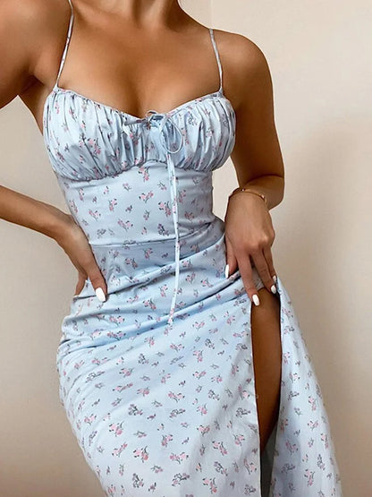 Mouwloze Maxi Jurk Zomerjurk voor Vrouwen van Satijn