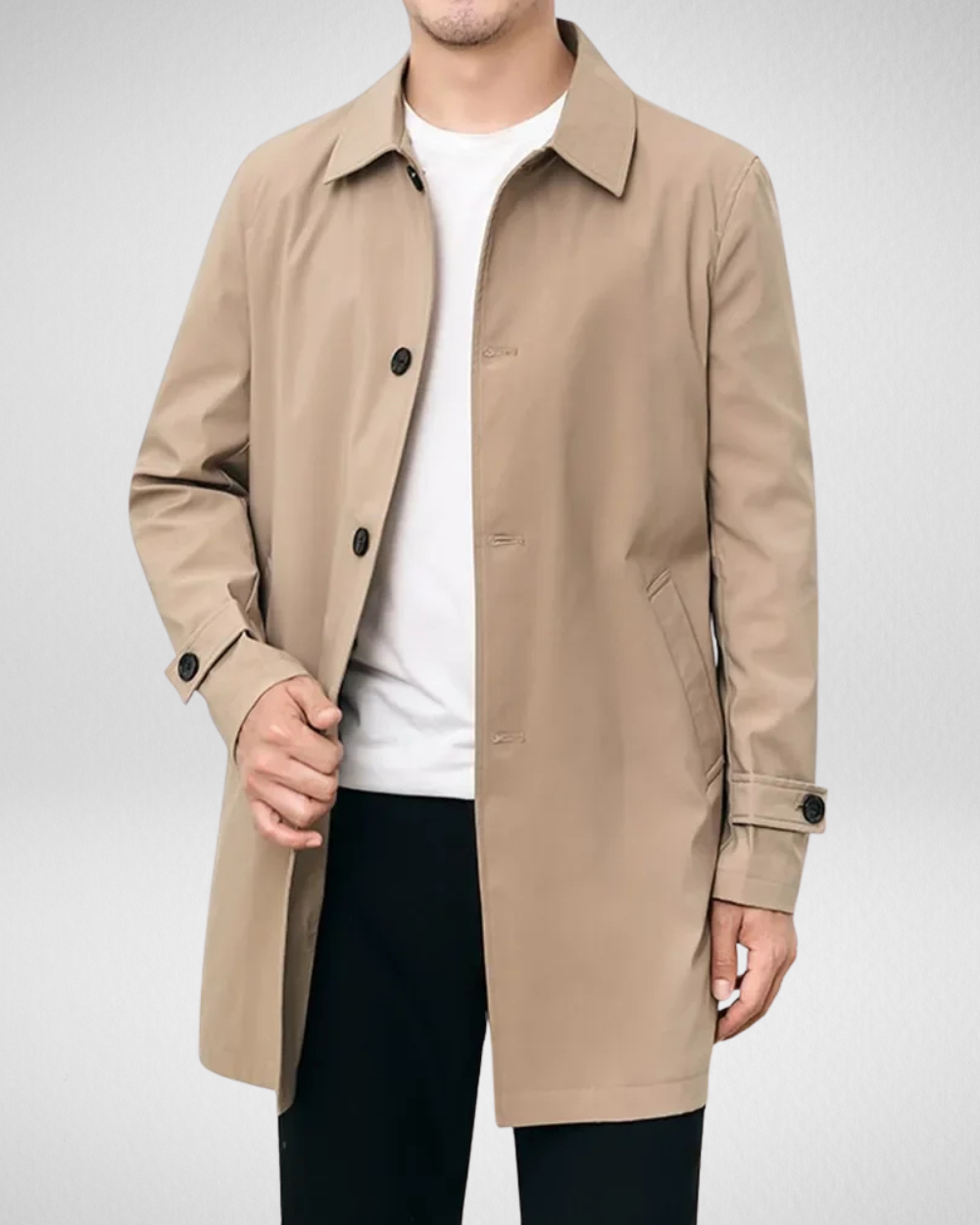 Heren Overcoat Waterafstotend Warm en Stijlvol - StudioMarella