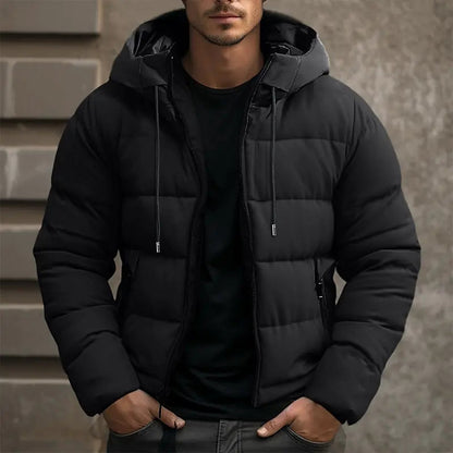Heren Puffer Winterjas Warm met Capuchon en Steekzakken