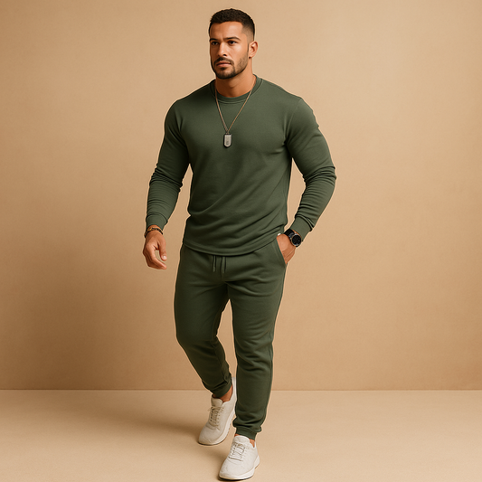 Heren Trainingspak Slimfit Joggingbroek en Sweatshirt - StudioMarella