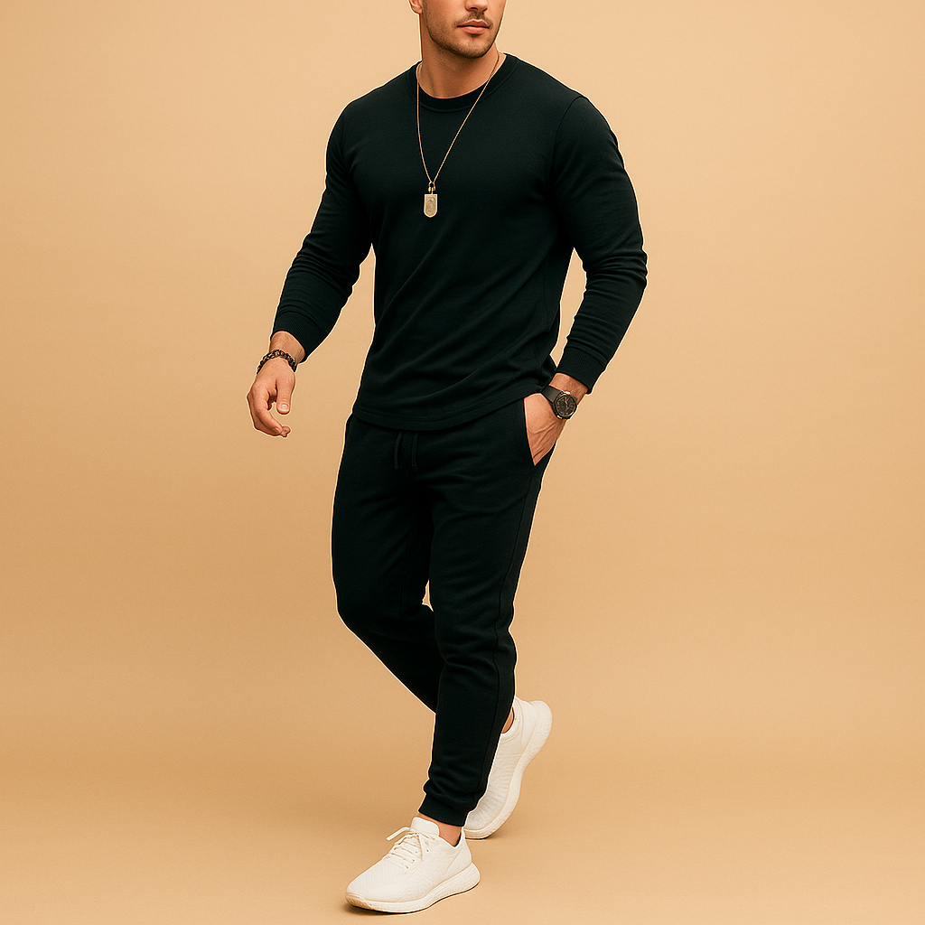 Heren Trainingspak Slimfit Joggingbroek en Sweatshirt