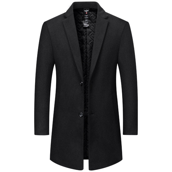 Heren Trenchcoat Lange Model Hoogwaardige Stof Tijdloos Design