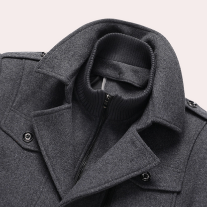 Heren Trenchcoat Waterdicht Warm Met Fleece Voering