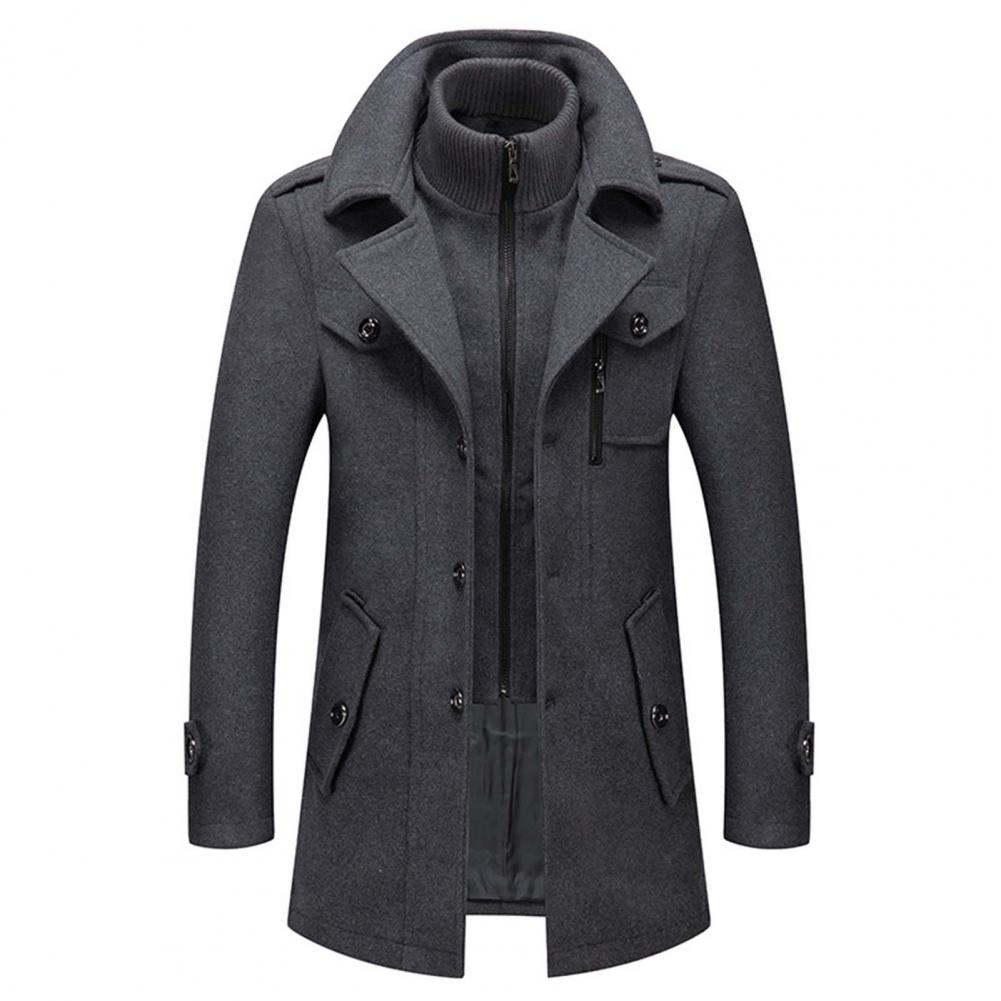 Heren Trenchcoat Waterdicht Warm Met Fleece Voering