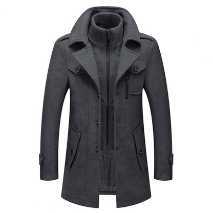 Heren Trenchcoat Waterdicht Warm Met Fleece Voering