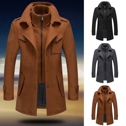 Heren Trenchcoat Waterdicht Warm Met Fleece Voering