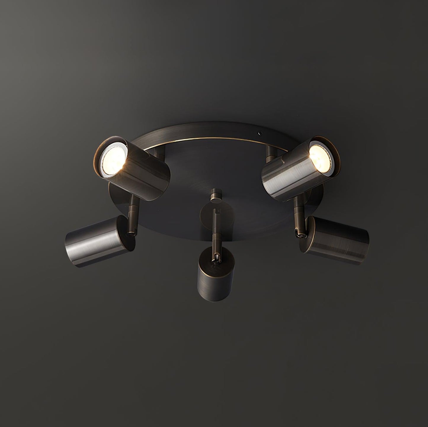 Plafondlamp Metalen Vloerlamp met Messing Afwerking Industriële Kroonluchter 3 of 5 Lichtpunten GU10 Fitting 25W per Lamp Moderne Hanglamp Koperkleur Zwart
