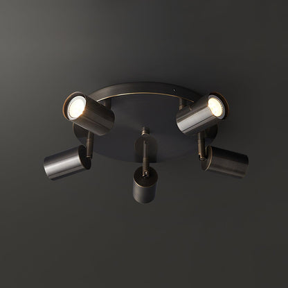 Plafondlamp Metalen Vloerlamp met Messing Afwerking Industriële Kroonluchter 3 of 5 Lichtpunten GU10 Fitting 25W per Lamp Moderne Hanglamp Koperkleur Zwart