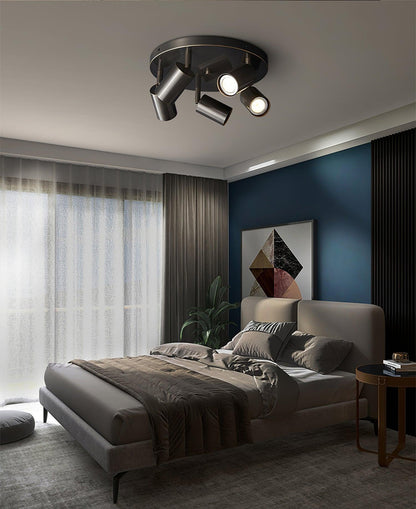 Plafondlamp Metalen Vloerlamp met Messing Afwerking Industriële Kroonluchter 3 of 5 Lichtpunten GU10 Fitting 25W per Lamp Moderne Hanglamp Koperkleur Zwart