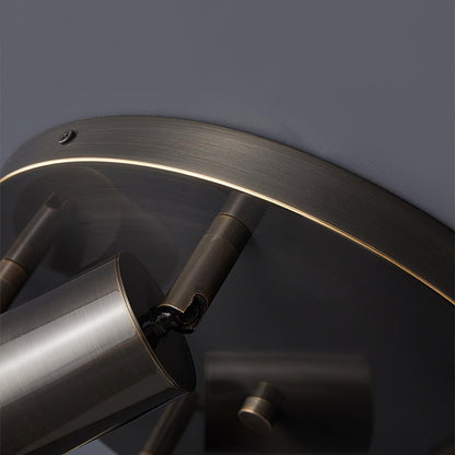 Plafondlamp Metalen Vloerlamp met Messing Afwerking Industriële Kroonluchter 3 of 5 Lichtpunten GU10 Fitting 25W per Lamp Moderne Hanglamp Koperkleur Zwart