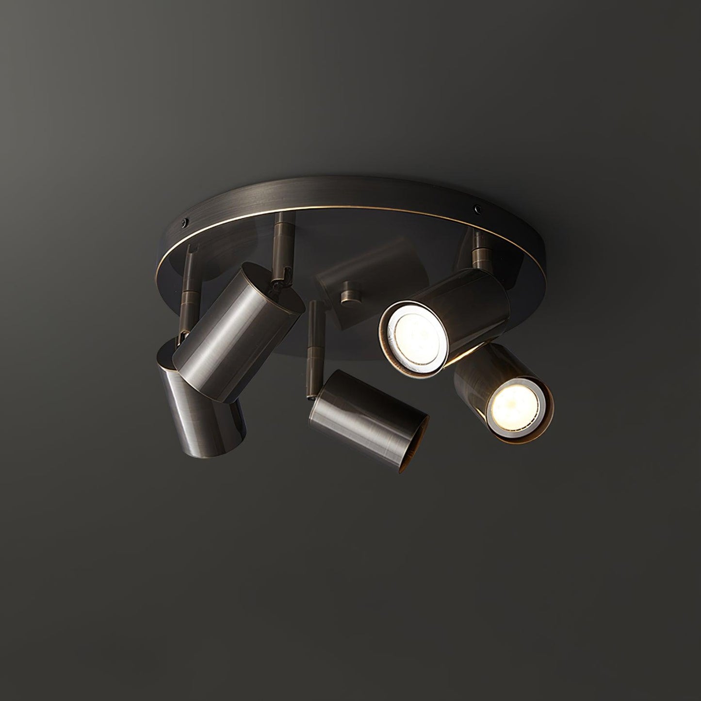 Plafondlamp Metalen Vloerlamp met Messing Afwerking Industriële Kroonluchter 3 of 5 Lichtpunten GU10 Fitting 25W per Lamp Moderne Hanglamp Koperkleur Zwart