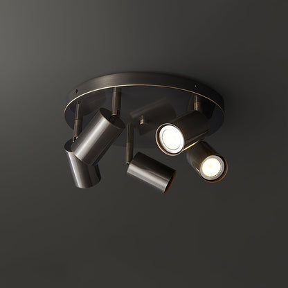 Plafondlamp Metalen Vloerlamp met Messing Afwerking Industriële Kroonluchter 3 of 5 Lichtpunten GU10 Fitting 25W per Lamp Moderne Hanglamp Koperkleur Zwart