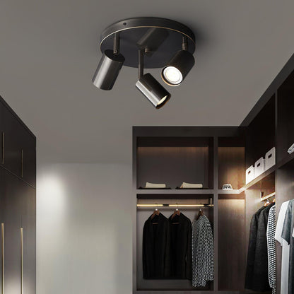 Plafondlamp Metalen Vloerlamp met Messing Afwerking Industriële Kroonluchter 3 of 5 Lichtpunten GU10 Fitting 25W per Lamp Moderne Hanglamp Koperkleur Zwart