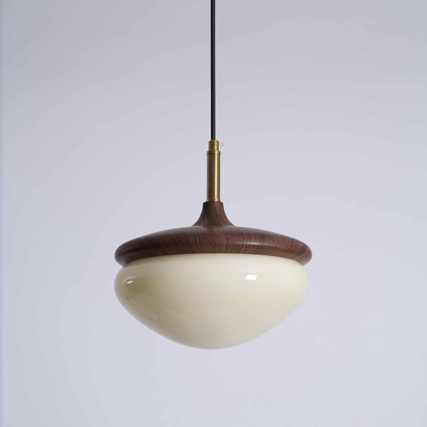 Vintage Hanglamp Metaal en Glas Beige-Goud 22 cm Scandinavische Sfeer Eetkamer Woonkamer