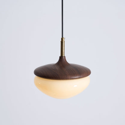 Vintage Hanglamp Metaal en Glas Beige-Goud 22 cm Scandinavische Sfeer Eetkamer Woonkamer