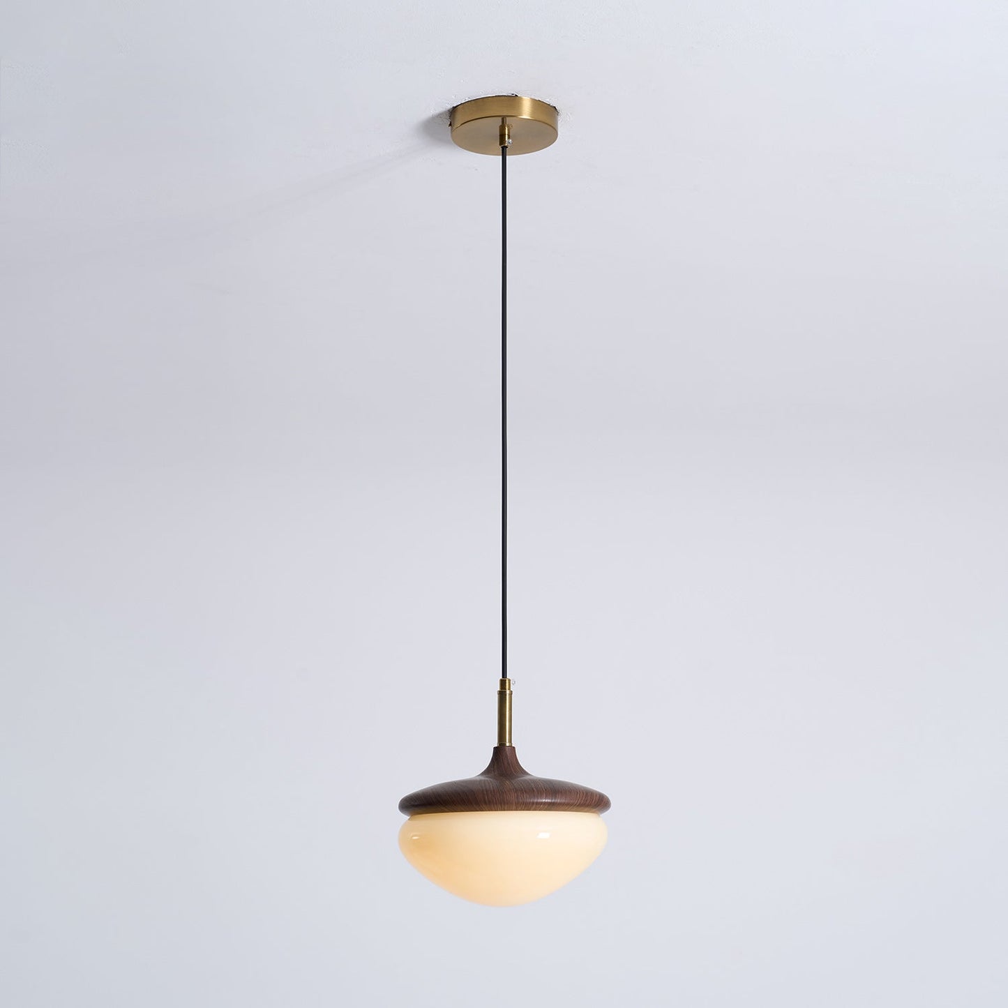 Vintage Hanglamp Metaal en Glas Beige-Goud 22 cm Scandinavische Sfeer Eetkamer Woonkamer