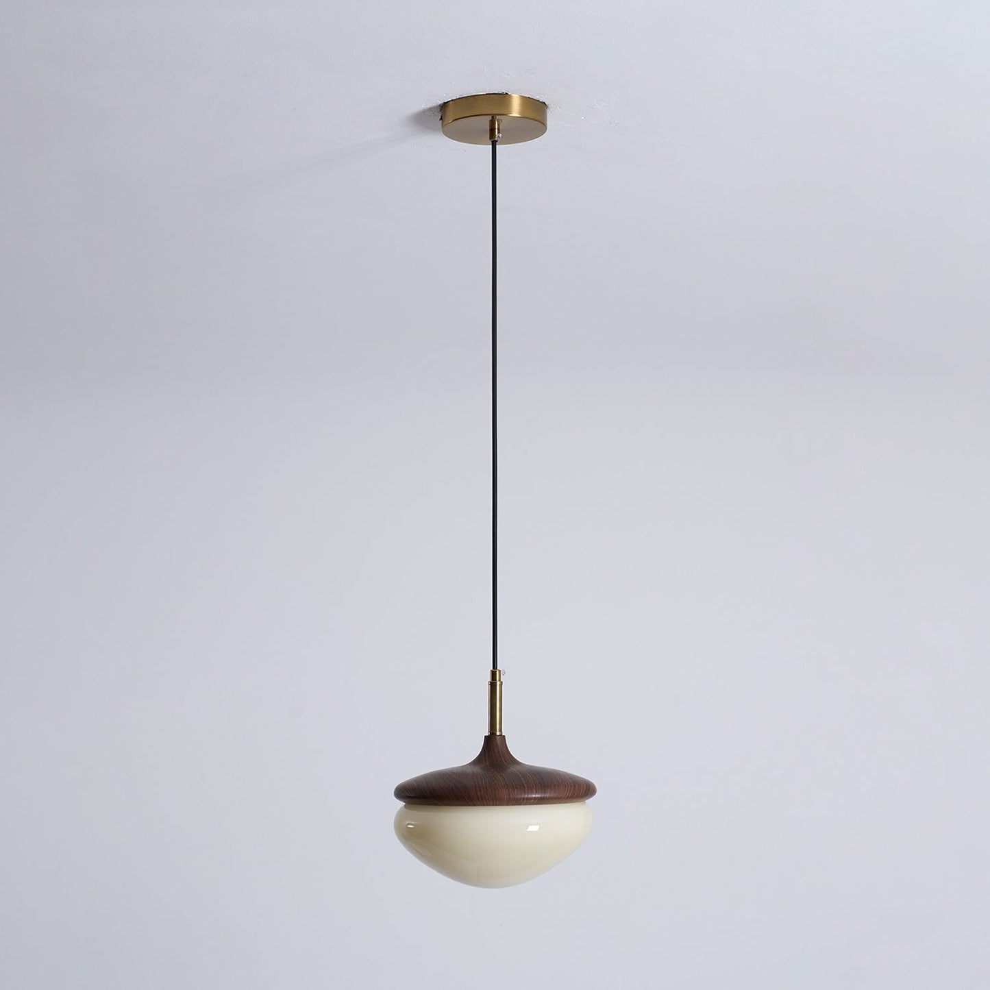 Vintage Hanglamp Metaal en Glas Beige-Goud 22 cm Scandinavische Sfeer Eetkamer Woonkamer
