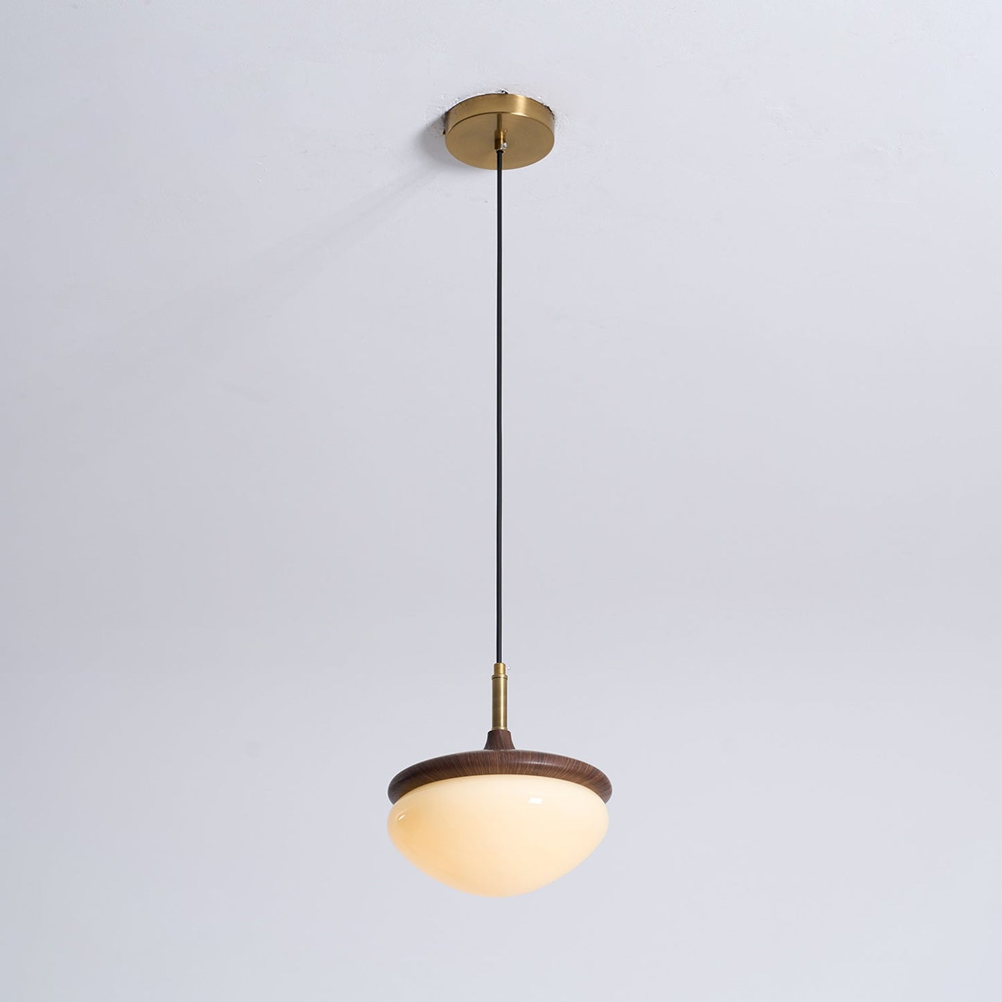 Vintage Hanglamp Metaal en Glas Beige-Goud 22 cm Scandinavische Sfeer Eetkamer Woonkamer