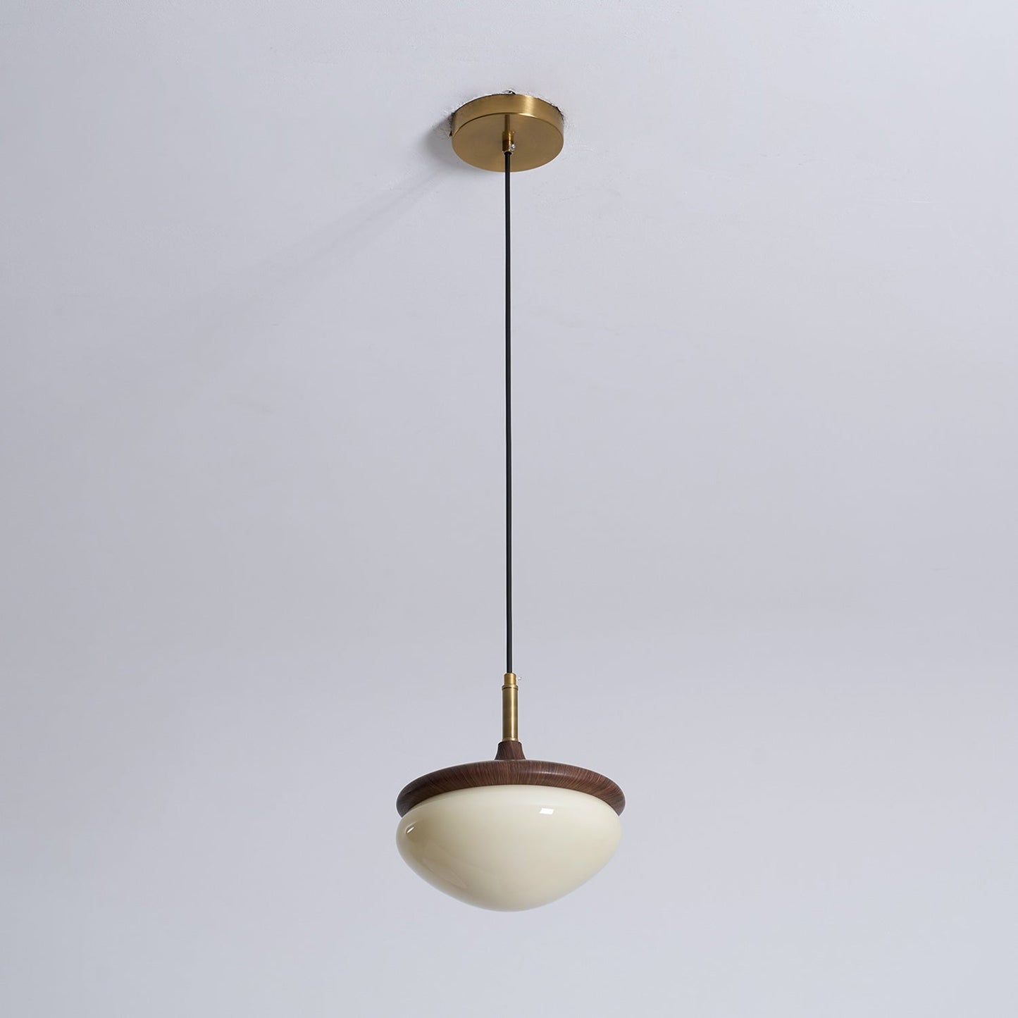 Vintage Hanglamp Metaal en Glas Beige-Goud 22 cm Scandinavische Sfeer Eetkamer Woonkamer
