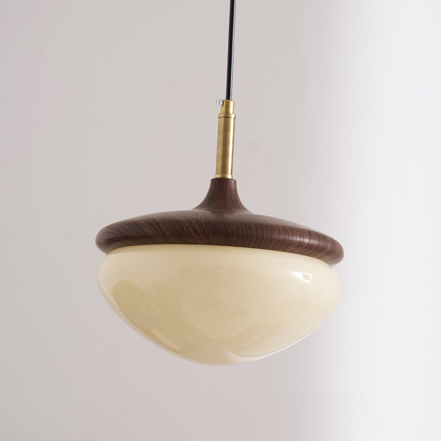 Vintage Hanglamp Metaal en Glas Beige-Goud 22 cm Scandinavische Sfeer Eetkamer Woonkamer