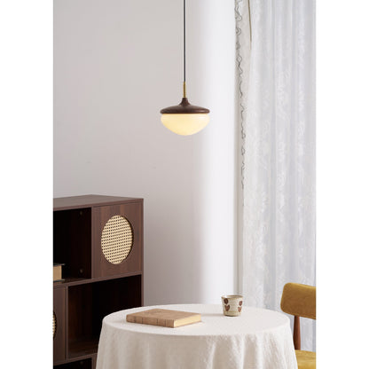 Vintage Hanglamp Metaal en Glas Beige-Goud 22 cm Scandinavische Sfeer Eetkamer Woonkamer