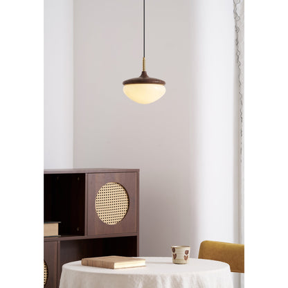 Vintage Hanglamp Metaal en Glas Beige-Goud 22 cm Scandinavische Sfeer Eetkamer Woonkamer