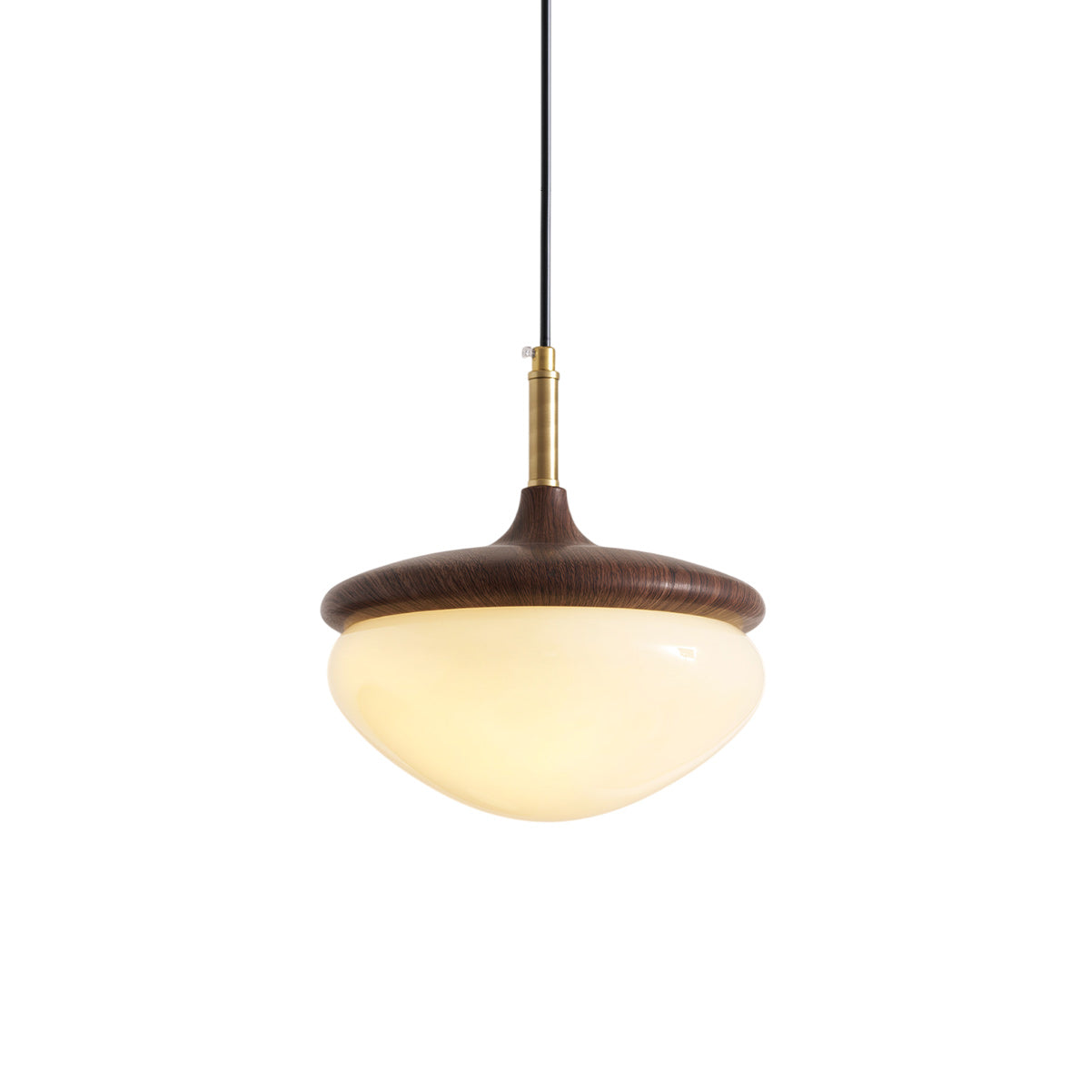 Vintage Hanglamp Metaal en Glas Beige-Goud 22 cm Scandinavische Sfeer Eetkamer Woonkamer