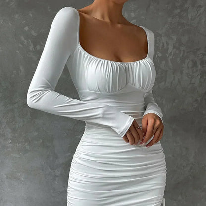 Korte Witte Bodycon Jurk Mini Jurk voor Vrouw