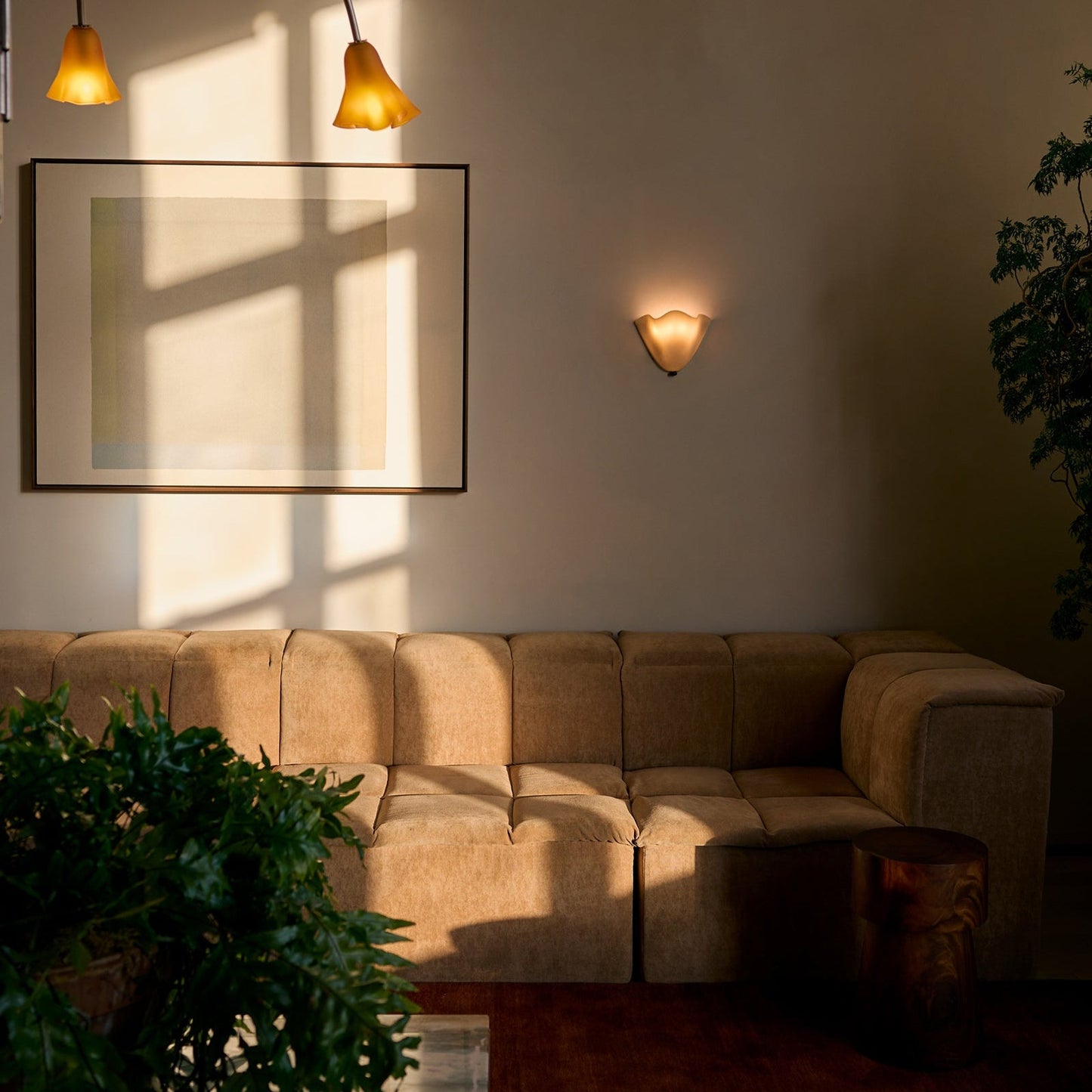 Wandlamp Glas In Lood Retro Art Deco Schelp 28cm E14