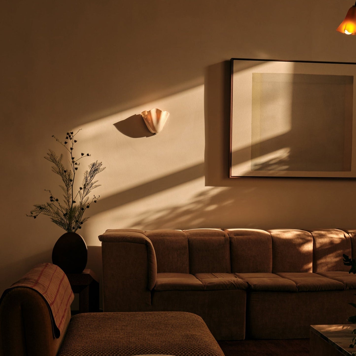Wandlamp Glas In Lood Retro Art Deco Schelp 28cm E14