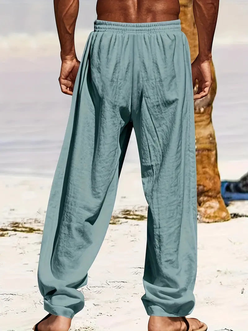 Lichte Zomerbroek Heren Linnen Casual Maes