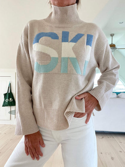 Dames Trui Korte Mouw Lichtblauw Linde Sky