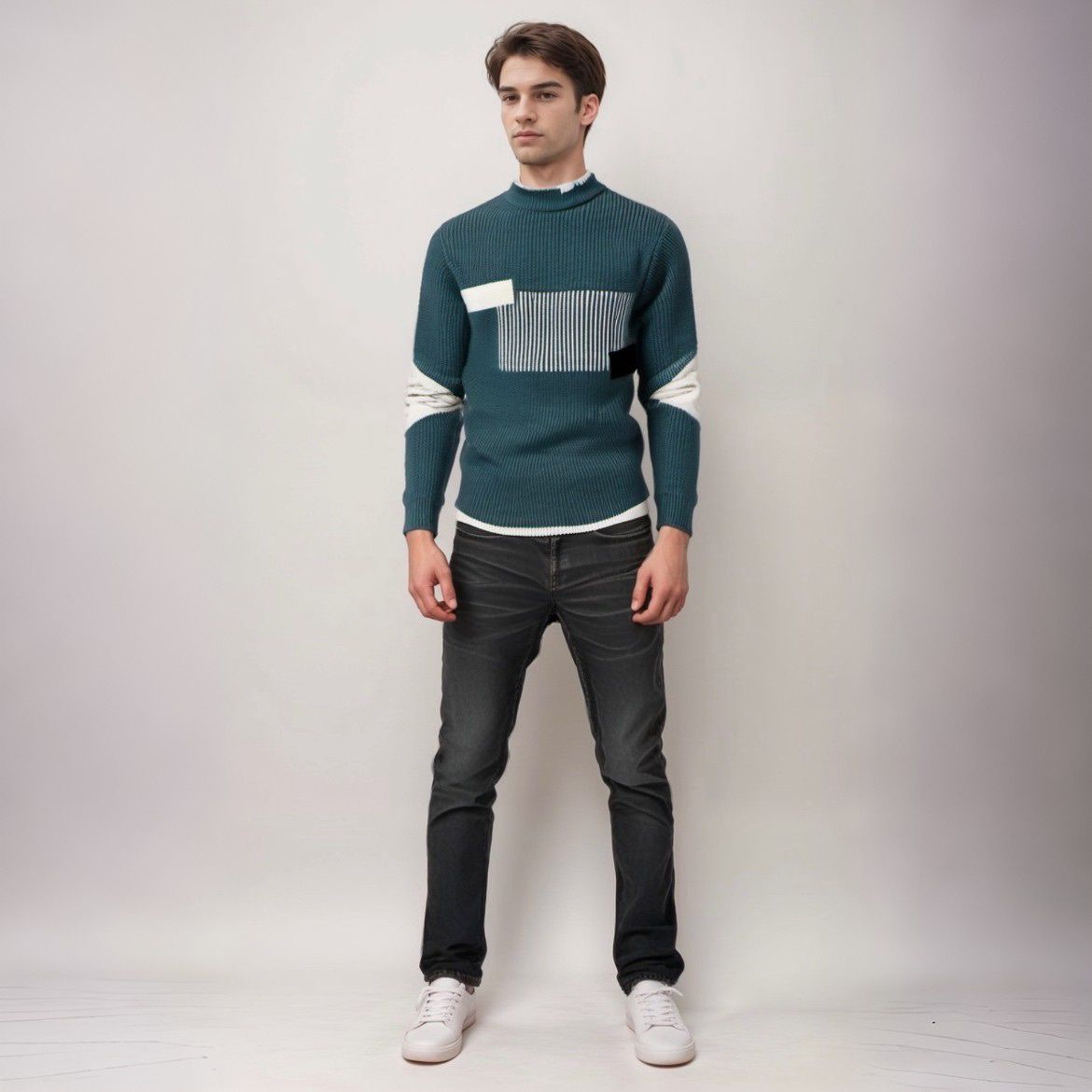 Herentrui Gebreid Modern Design voor Mannen