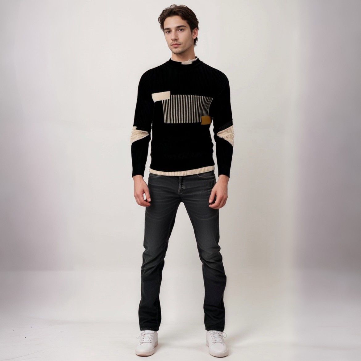 Herentrui Gebreid Modern Design voor Mannen