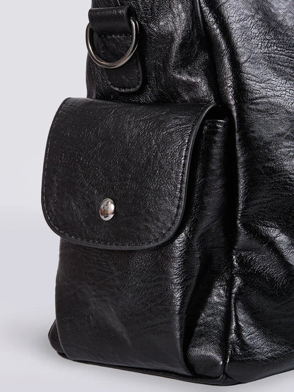 Leren Schoudertas voor Dames met Ritsdetails Klassiek Design