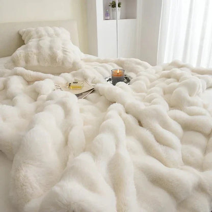 Zachte Imitatiebont Plaid - Pluizige Warme Deken voor Bank en Bed - 160x200 cm