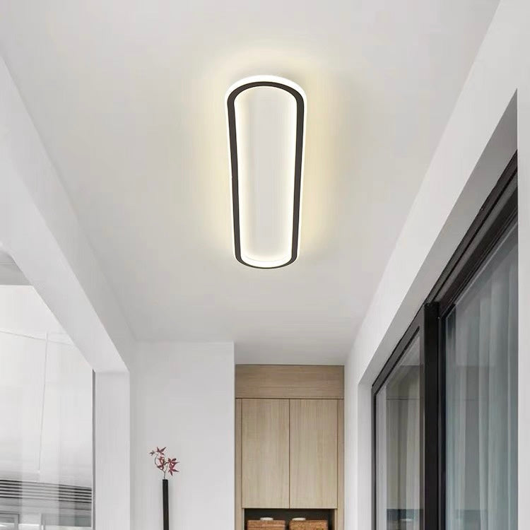 LED plafondlamp langwerpig zwart wit gang woonkamer slaapkamer modern minimalistisch plafondverlichting