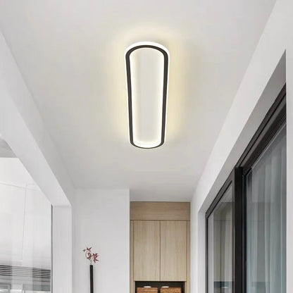 LED plafondlamp langwerpig zwart wit gang woonkamer slaapkamer modern minimalistisch plafondverlichting