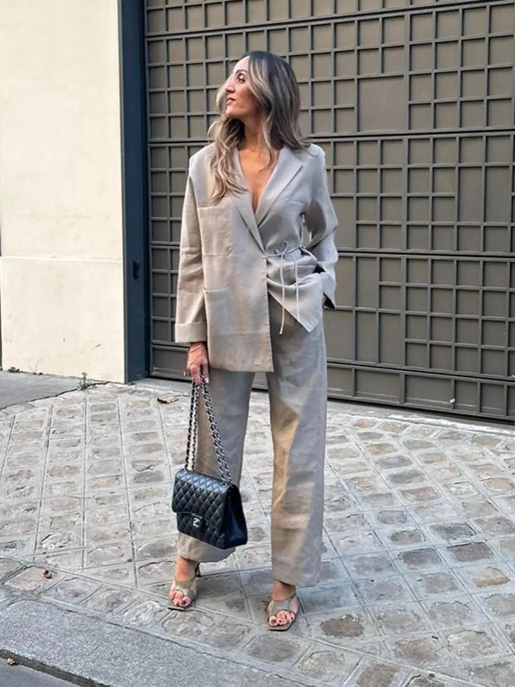 Dames Blazer Set - Tweedelig Comfortabel Chic Pak
