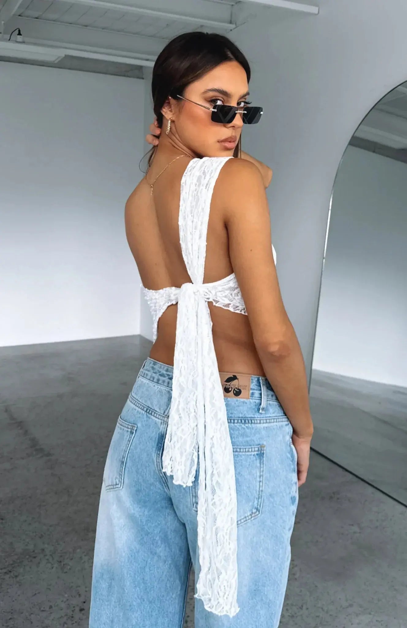 Dames Kanttop met Mooi Rugdetail