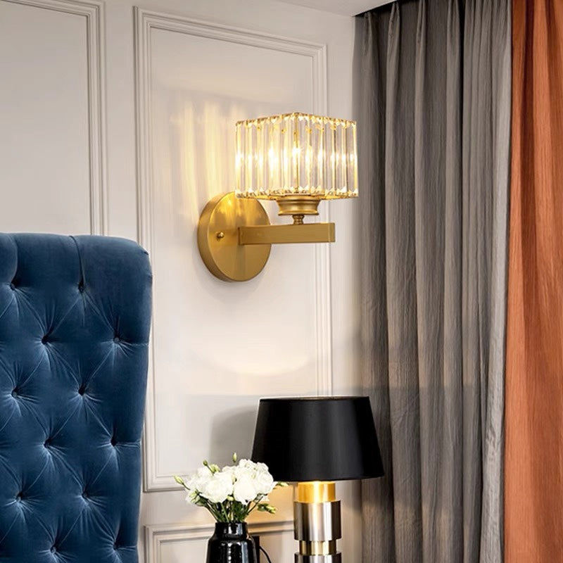 Wandlamp Glas Metaal Zwart 24cm Wandverlichting Woonkamer Slaapkamer Moderne Wandlamp Transparante Kap Accentverlichting