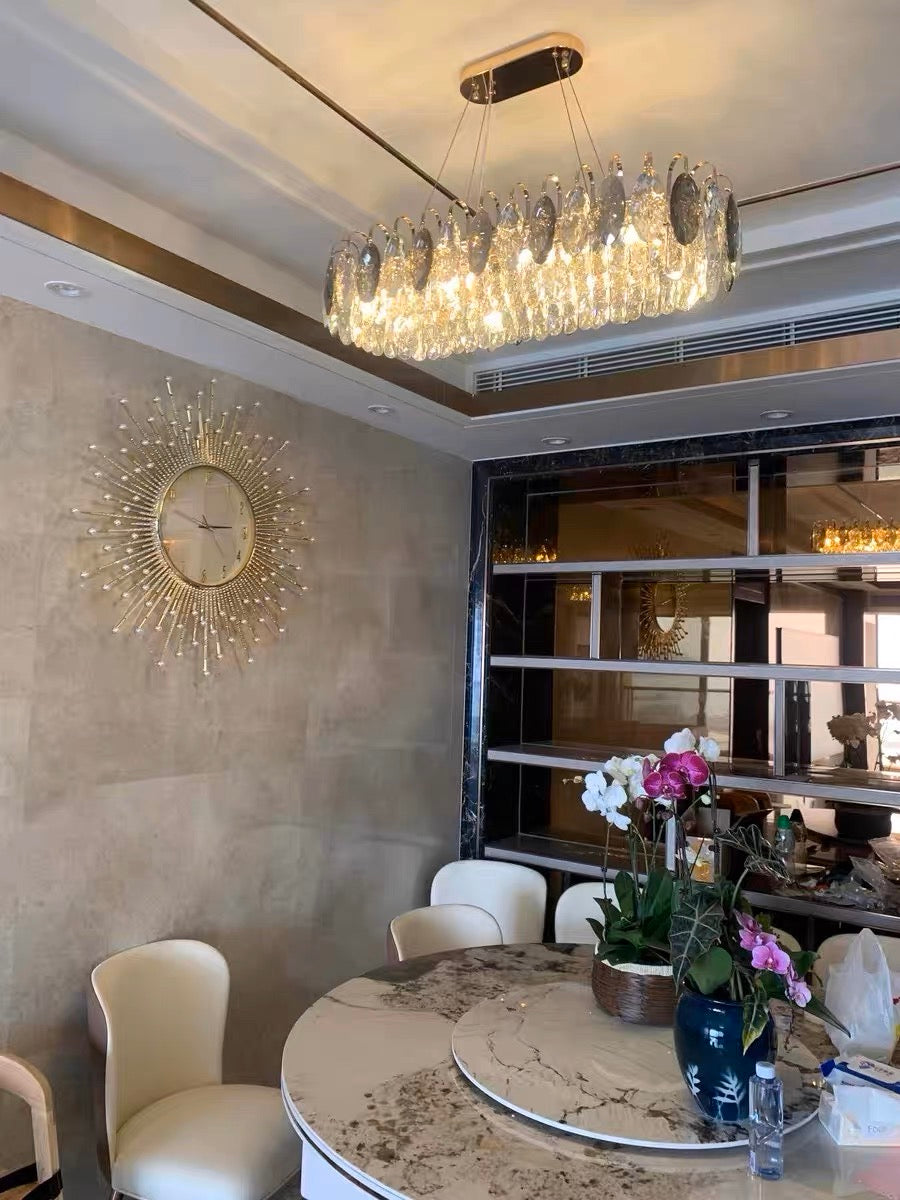 Moderne Kristallen Kroonluchter Set voor Woonkamer en Eetkamer