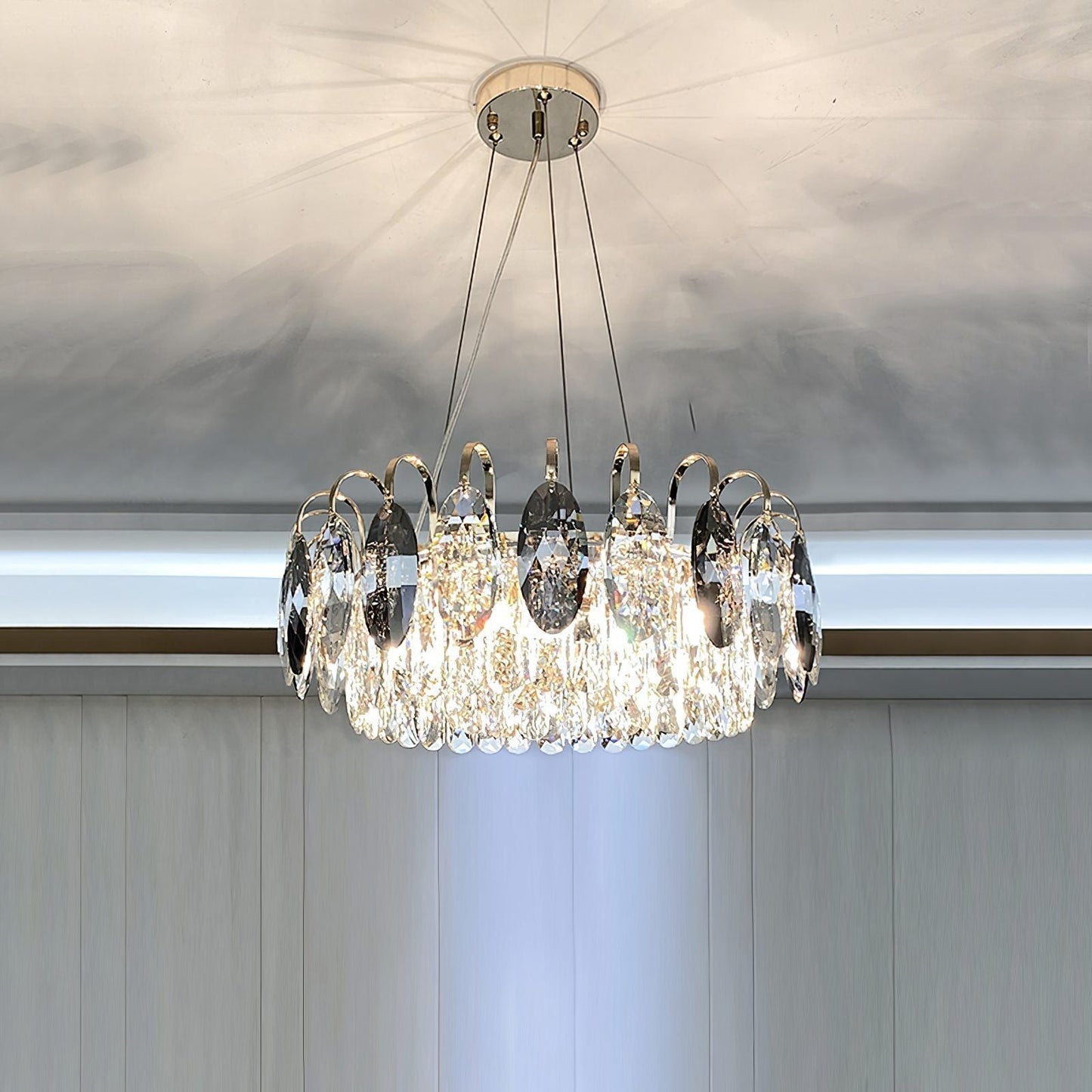 Moderne Kristallen Kroonluchter Set voor Woonkamer en Eetkamer